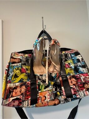 Combo: Vogue Magazine Travel Bag & matching Vogue High Heel Print Shoes